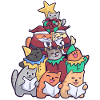 Christmas Cat Christmas tree cats