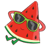 Cool Melon Relaxing Watermelon With Sunglasses