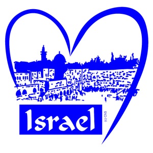 Jerusalem - I love Israel - blau