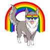 LGBT Wolf Gay Pride Rainbow