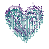 Heart electronic digital heart
