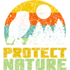 Protect Nature conservation retro shirt