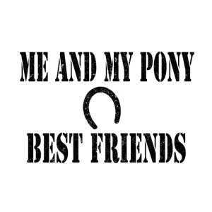 Ponyliefhebber, ponyrijder, pony beste vrienden.
