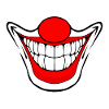 Faccina sorridente, clown horror malvagio clown psicopatico