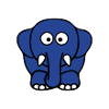 Blauer Elefant