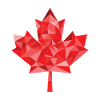 Canada polygon maple leaf