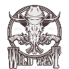 Western Wild West Cowboy skull