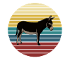 Retro Esel Pferd