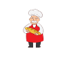 Bager - bager med brød i hånden
