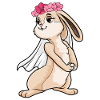 bunny bride veil wedding