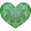 Geometric heart green