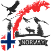 Norges topografi Flagg Norges design