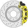 Yellow Rear Brake disc