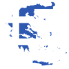 Greece map with flag inside