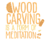 Wood carving meditating