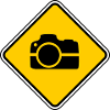 Photographer - camera symbol road sign