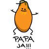 Lustige Papaya wird Papa