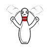 Bowling pin skittles with flag