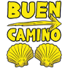 BUEN CAMINO Humour pellegrino conchiglia gialla