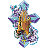 Cross hands praying rosary