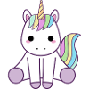 Einhorn sitzend