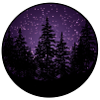 Dunkler Wald mit Lila Hintergrund