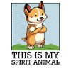 Confident Corgi on Green