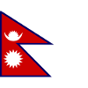 Avec le drapeau népalais
