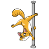 Pole Dancing Cat