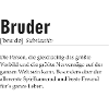 Spruchdesign - Bruder