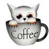 Cat coffee halloween