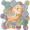 Cat with wool