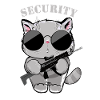 Cat Security Agent with Gun
