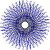 Blue radial star pattern