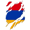 Armenia flag torn motif