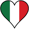 Italy heart with black frame