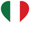 Italy heart with white frame