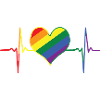 Gay gay HEART rainbow
