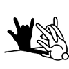 Rabbit shadow hand ROCK music HARD ROCK fan