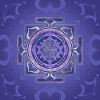 Sri Yantra / Sri Chakra Purple and Silver