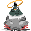 Thick Dove Funny Halo Comic Cartoon