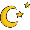 moon and stars