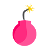 Icône de bombe rose