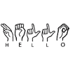 Hello black sign language