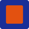 Two-tone square with wide frame.