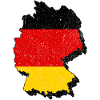 Germany map with flag