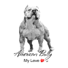 American bully illustration with inscription