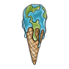 Melting World Ice Cream Cone