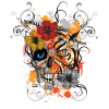 Abstrakt tatovering tribal tiger kranium ansigt