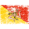 Drapeau Sicile Vintage Occasion Look Italie Palerme